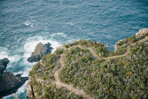 Aerial photograph of a section of the track